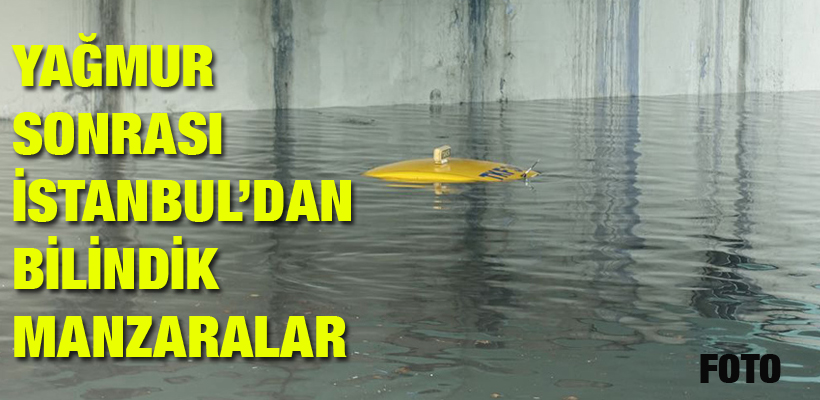 Yağmur sonrası İstanbul`dan bilindik manzaralar