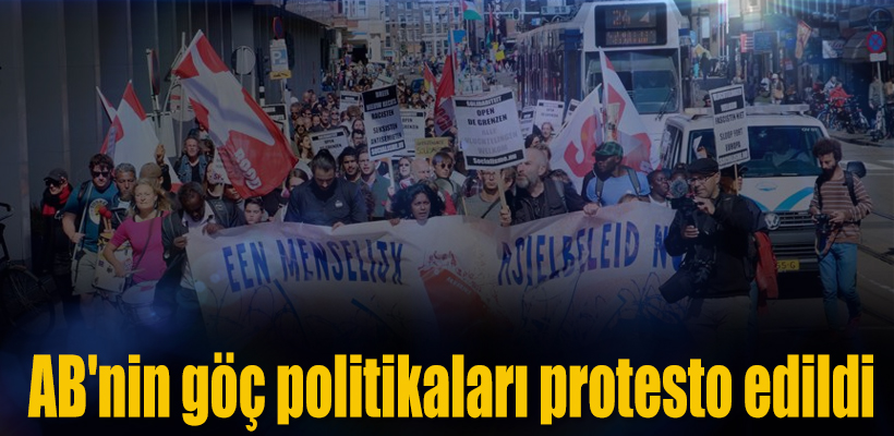 Hollanda`da AB`nin göç politikaları protesto edildi