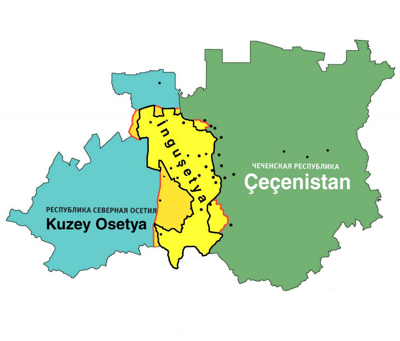 Изменение границ карты. Граница между Чечней и Ингушетией 2018. Граница Чечни и Ингушетии после 2018 года на карте. Граница между Ингушетией и Чечней на карте. Спорный район Чечни и Ингушетии.