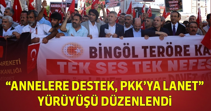 Bingöl'de "Annelere destek, PKK'ya lanet" yürüyüşü düzenlendi