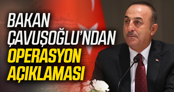 Bakan Çavuşoğlu'ndan ''operasyon'' açıklaması