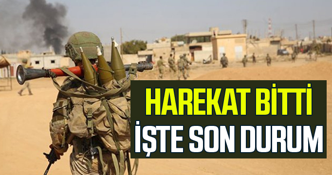 Türkiye'nin Suriye'de YPG/PKK'ye yönelik başlattığı harekat bitti!