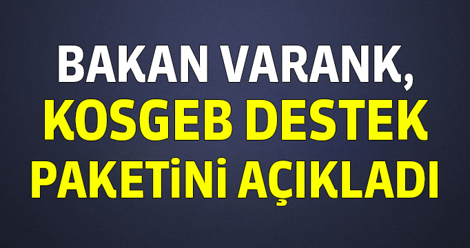 Bakan Varank, KOSGEB destek paketini açıkladı