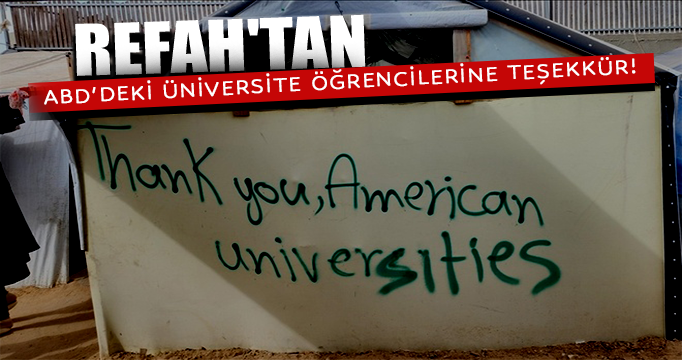 Refah'tan ABD'deki üniversite öğrencilerine teşekkür!