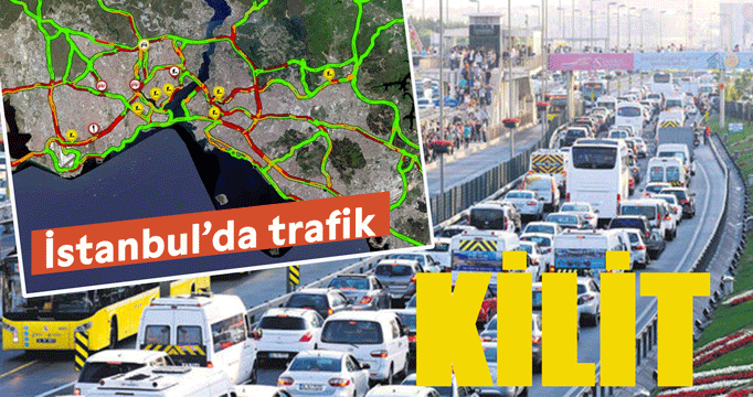 İstanbul'da kuvvetli yağış: Trafik yoğunluğu yüzde 80'e çıktı