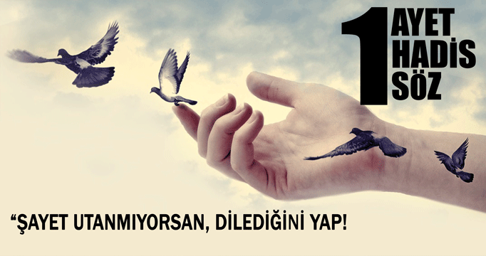 "Şayet utanmıyorsan, dilediğini yap!"