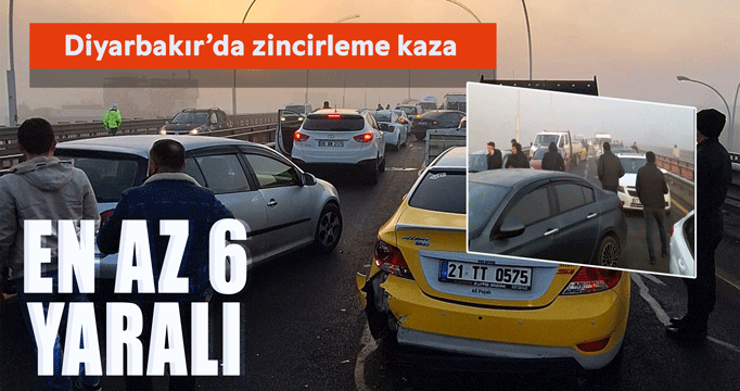 Diyarbakır'da zincirleme kaza: 6 yaralı