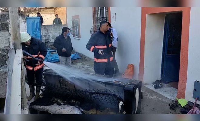 Malatya'da bir evde çıkan yangında maddi hasar oluştu