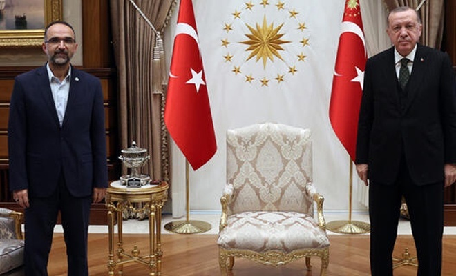 Cumhurbaşkanı Erdoğan, HÜDA PAR Genel Başkanı Sağlam'ı kabul etti