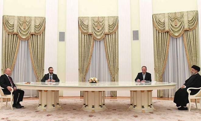 İran Cumhurbaşkanı Reisi ile Rusya Devlet Başkanı Putin görüştü