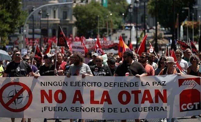 الآلاف يتظاهرون ضد الناتو في مدريد