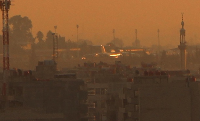 Qamışlo’ya inen özel jet uçağı görüntülendi