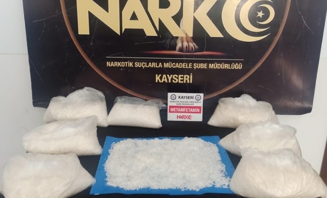 Kayseri'de 7,3 kilogram sentetik uyuşturucu ele geçirildi