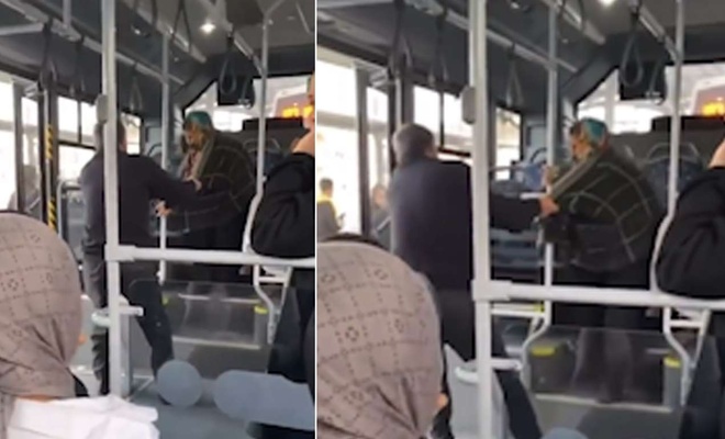 Şanlıurfa'da yaşlı kadın yaka paça otobüsten indirildi