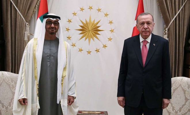 Cumhurbaşkanı Erdoğan BAE Veliaht Prensi ile görüştü