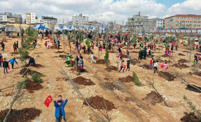 Gaziantep'te Orman Haftası’nda öğrenciler ağaç dikti