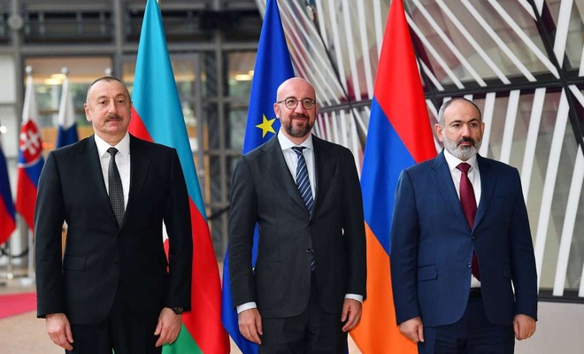 Aliyev, Michel ve Paşinyan Brüksel'de görüştü