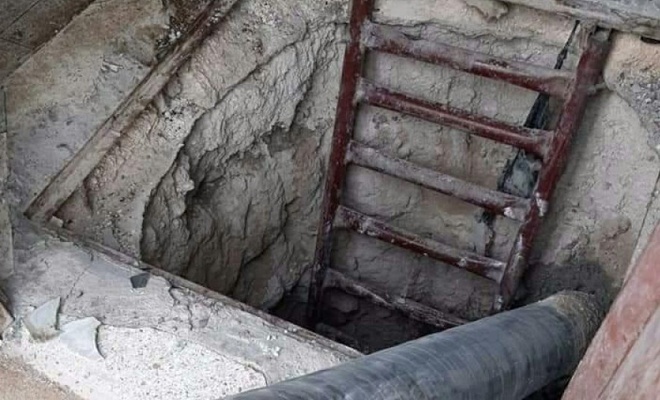 YPG/PKK'nin yaptığı tünellere beton dökülüyor