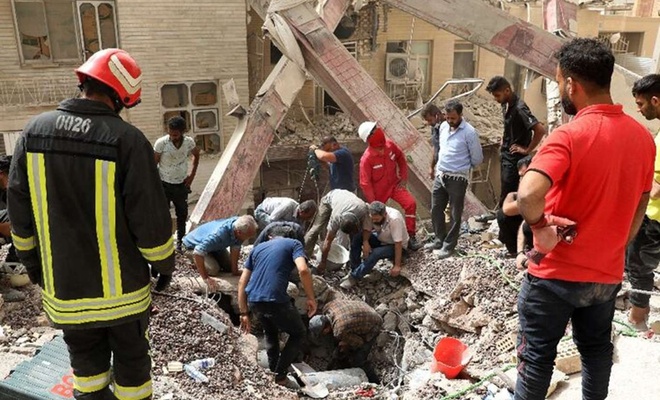 İran'da çöken binada ölenlerin sayısı yükseliyor!