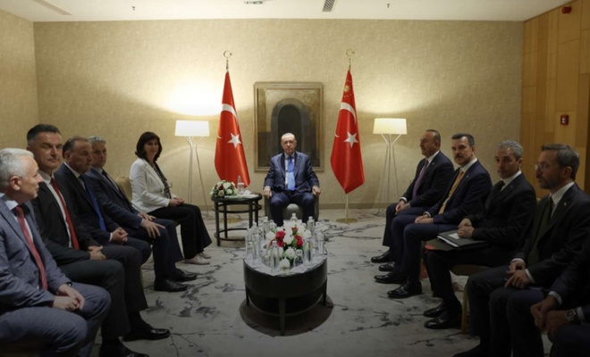Cumhurbaşkanı Erdoğan Sancak bölgesindeki liderlerle bir araya geldi