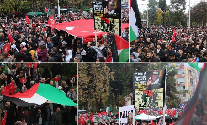 Şanlıurfa'da binler Gazze için bir araya geldi