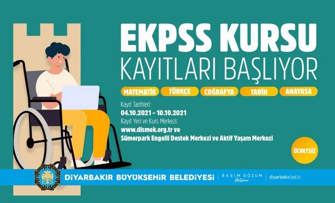 Diyarbakır'da engelli bireyler için ücretsiz EKPSS kursu açılacak